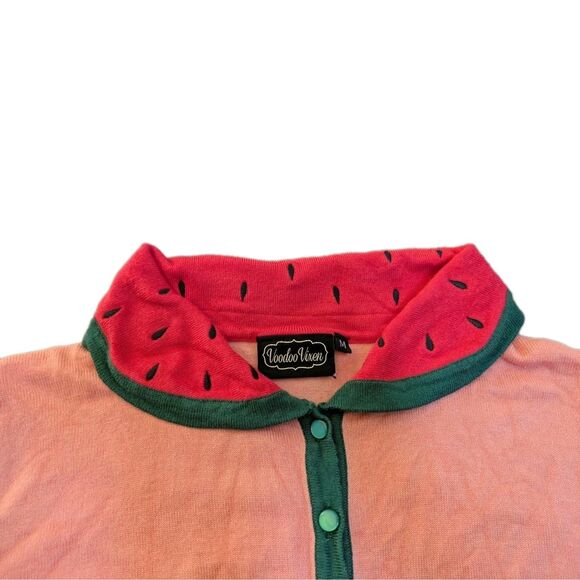 Voodoo Vixen Retro Watermelon Cardigan Sweater M - Picture 3 of 8